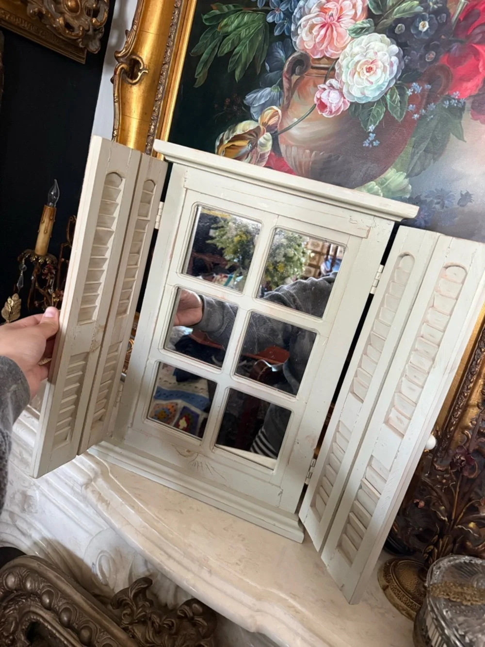 Decorative Shutter Door Mirror